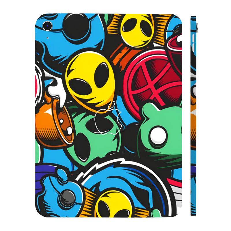 Apple iPad 11th Gen 2025 Vibrant Chaos Tablet Skins