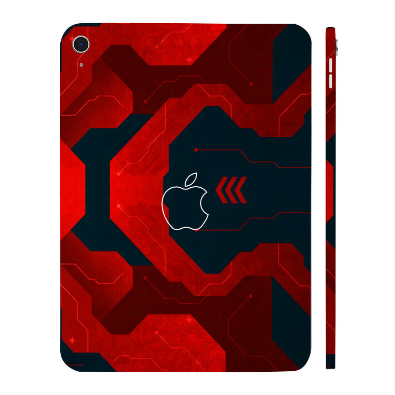 Apple iPad 11th Gen 2025 Red Flow Tablet Skins