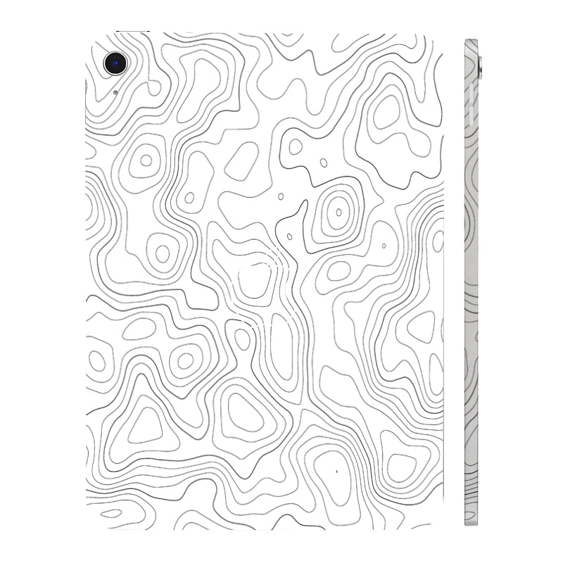 Apple iPad 10th Gen 2022 White Contour Design Tablet Skins