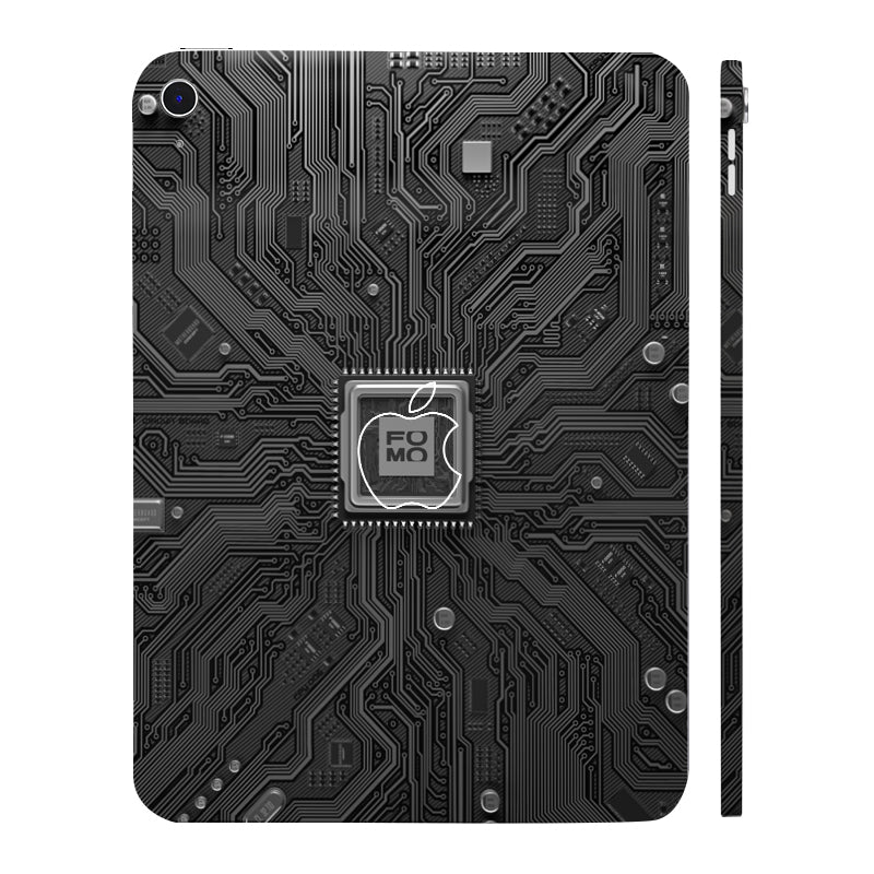 Apple iPad 11th Gen 2025 FOMO Circuit Dark Mode Tablet Skins