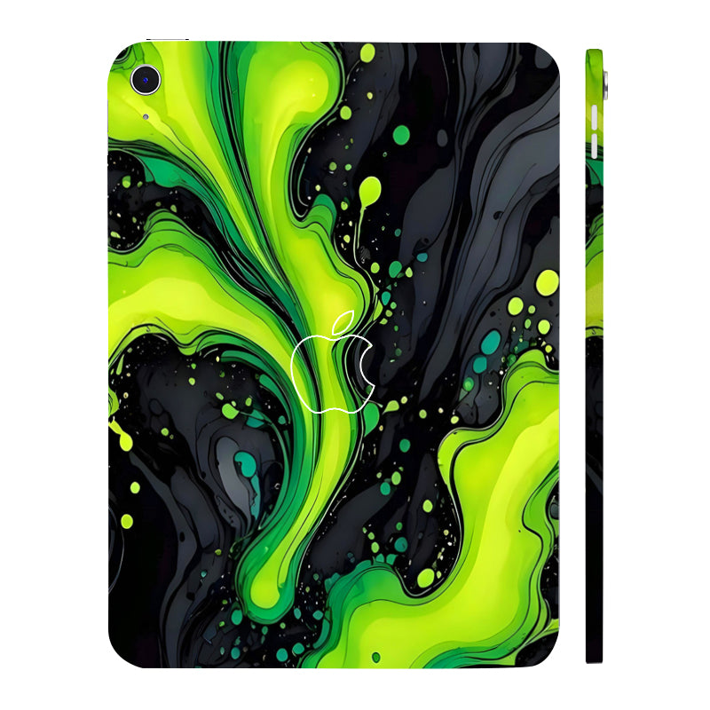Apple iPad 11th Gen 2025 Electric Lime Ripple Tablet Skins