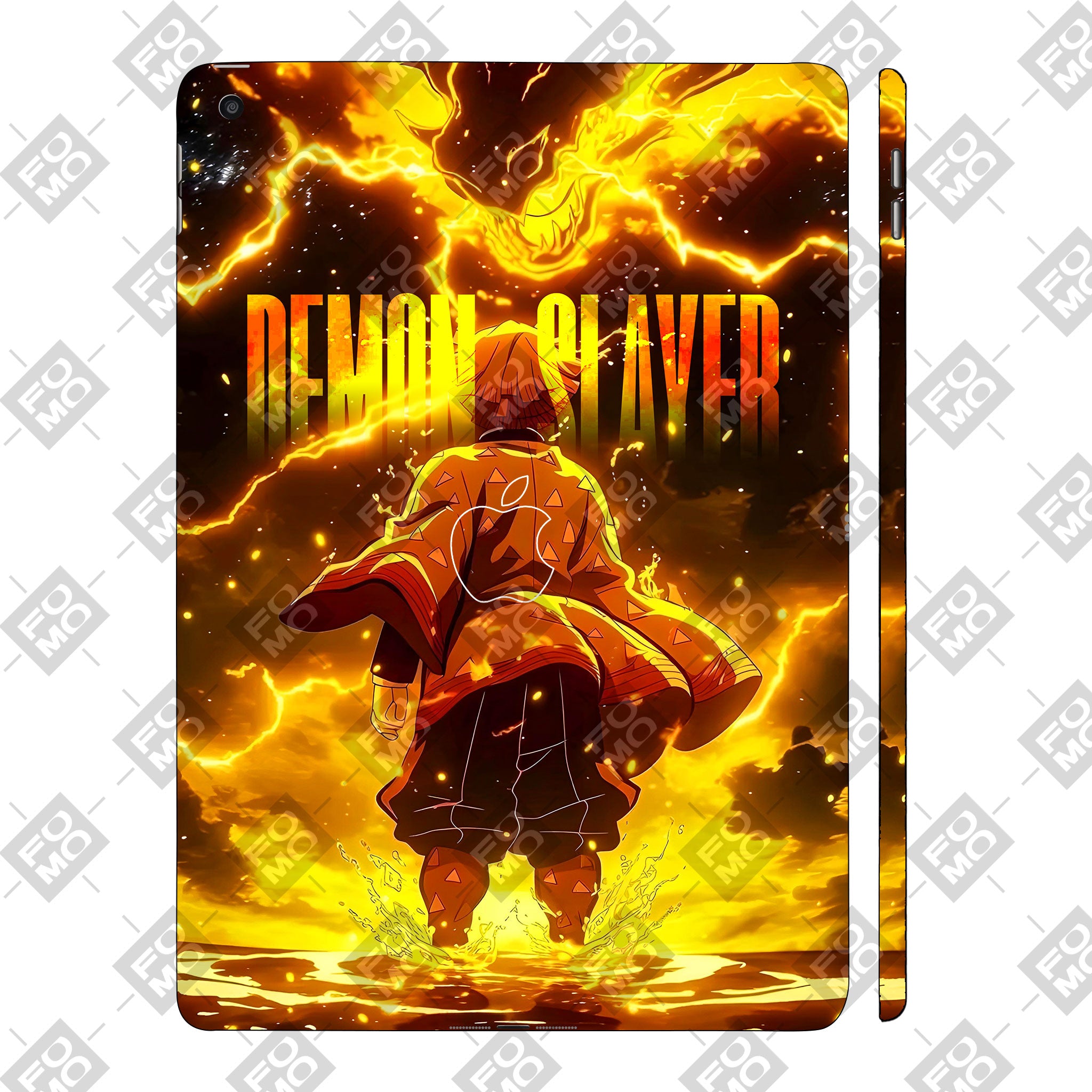 Apple iPad 9th Gen 2021 Zenitsu Lightning Strike Anime Tablet Skins