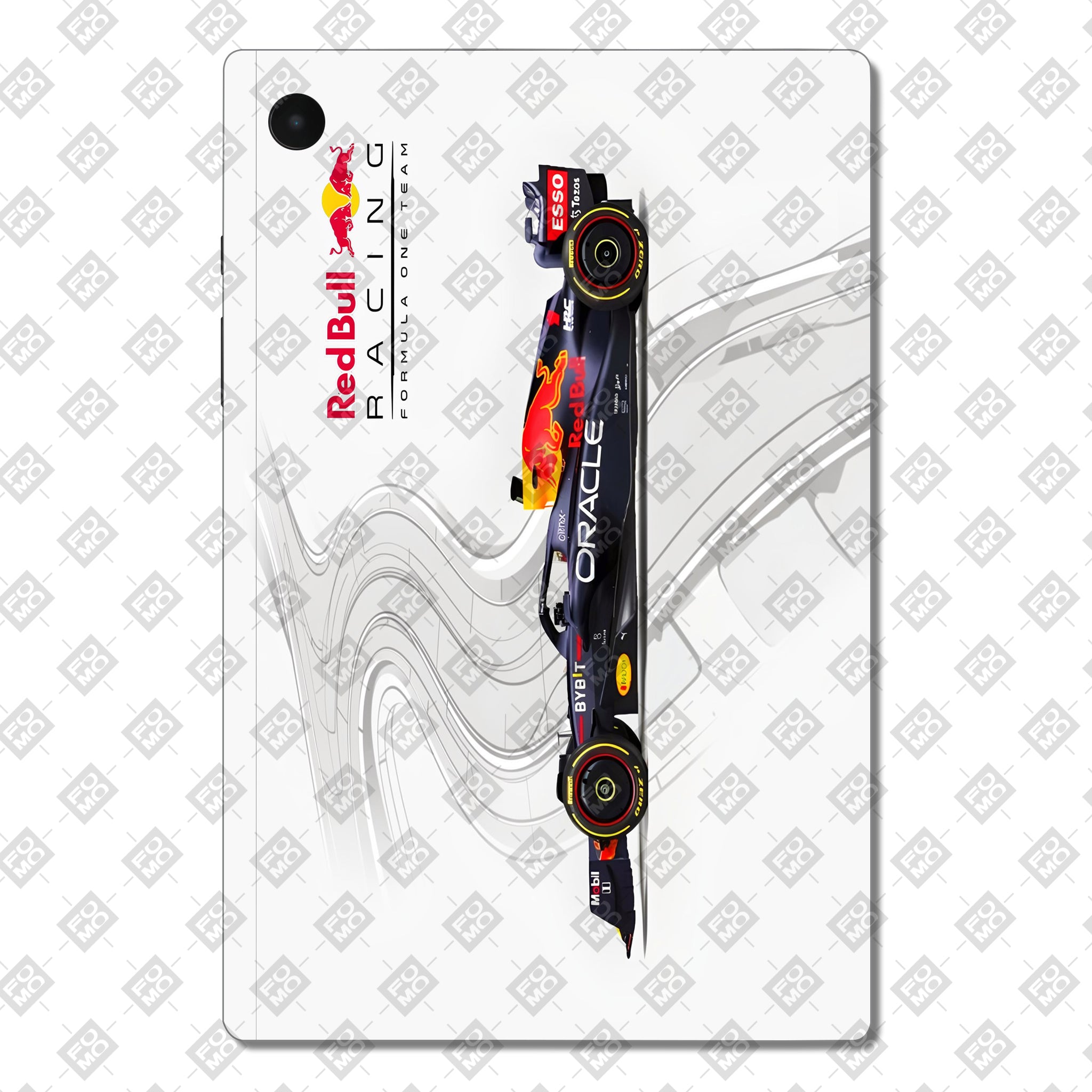 Samsung Galaxy Tab A8 Red Bull Racing in Action Cars & Bikes 3D Tablet Skin