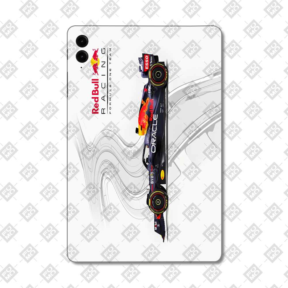 Samsung Galaxy Tab S9 FE Plus Red Bull Racing in Action Cars & Bikes 3D Tablet Skin