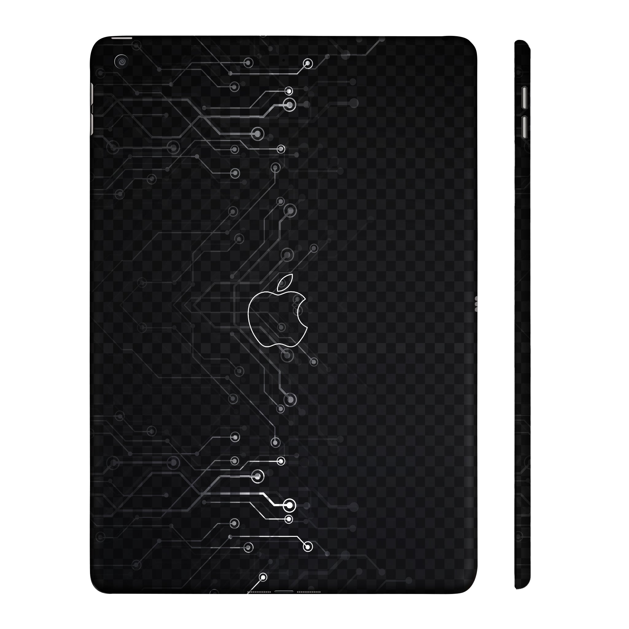 Apple iPad 9th Gen 2021 Black Digital Circuit Tablet Skins
