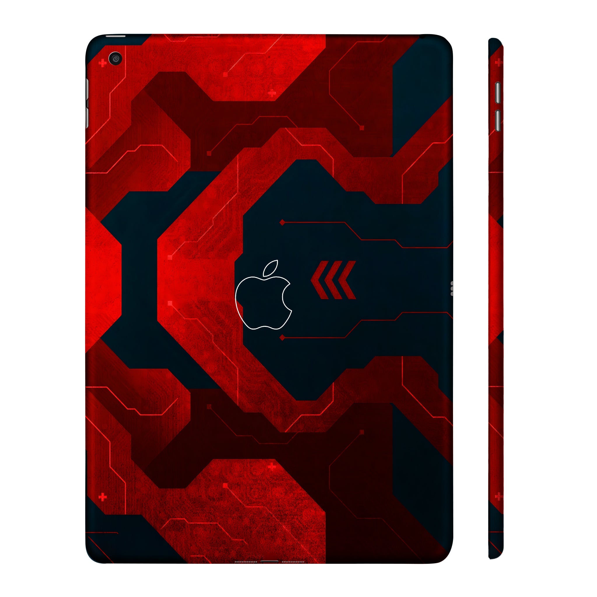 Apple iPad 9th Gen 2021 Red Flow Tablet Skins