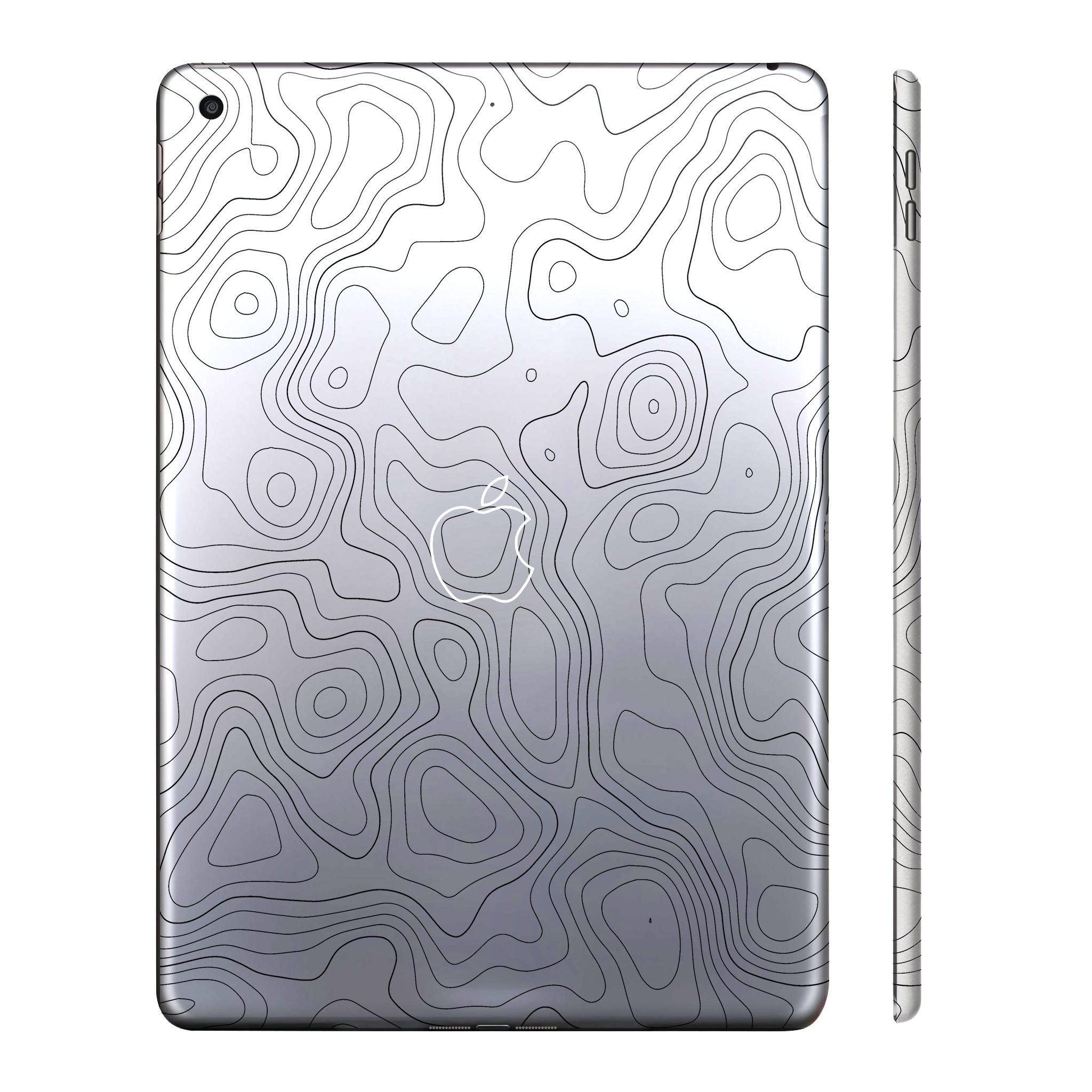 Apple iPad 9th Gen 2021 White Contour Design Tablet Skins