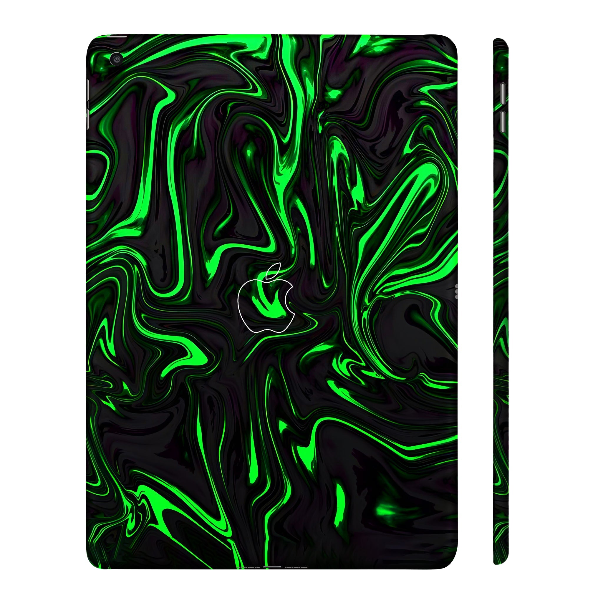 Apple iPad 9th Gen 2021 Green Liquid Pattern Tablet Skins