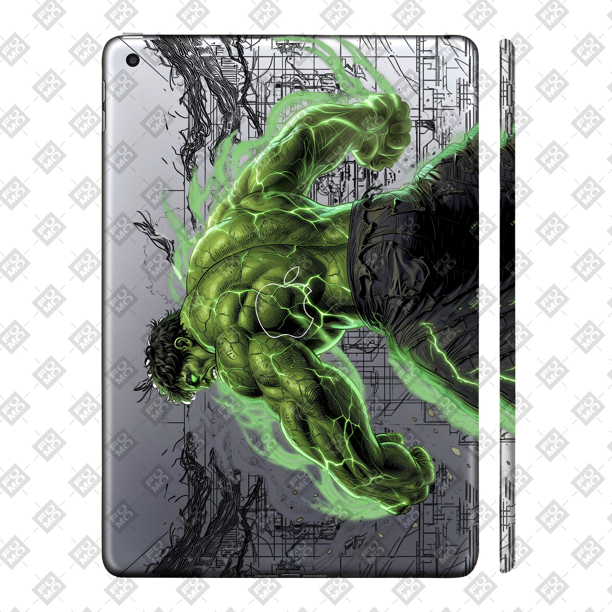 Apple iPad 9th Gen 2021 Transparent Hulk Smash Tablet Skins