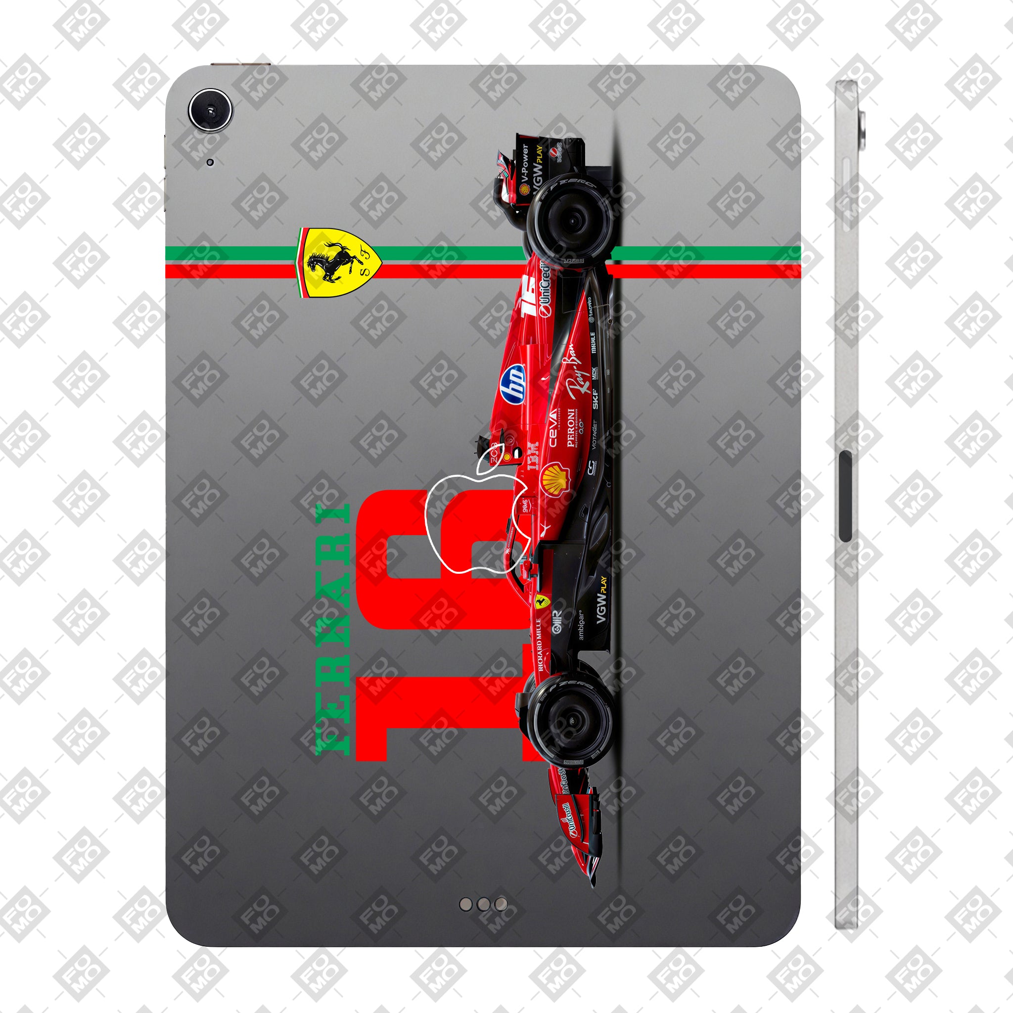 Apple iPad Air 11 M2 2024 Transparent Ferrari Flame Tablet Skin
