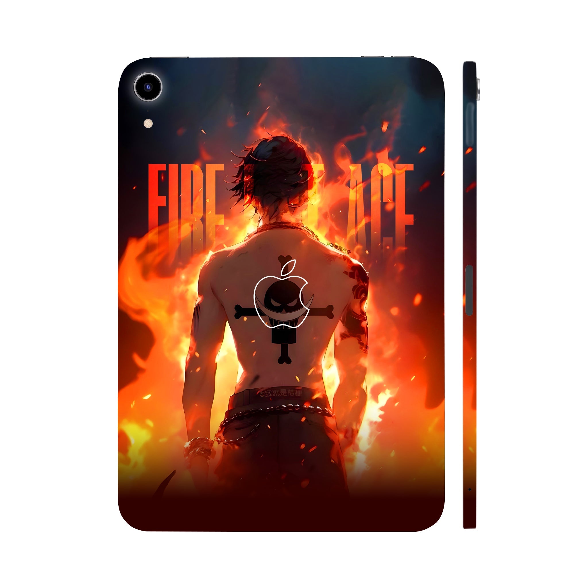 Apple Ipad Air 11 M3 2025 Portgas D. Ace Fire Fist Flame Anime Tablet Skins