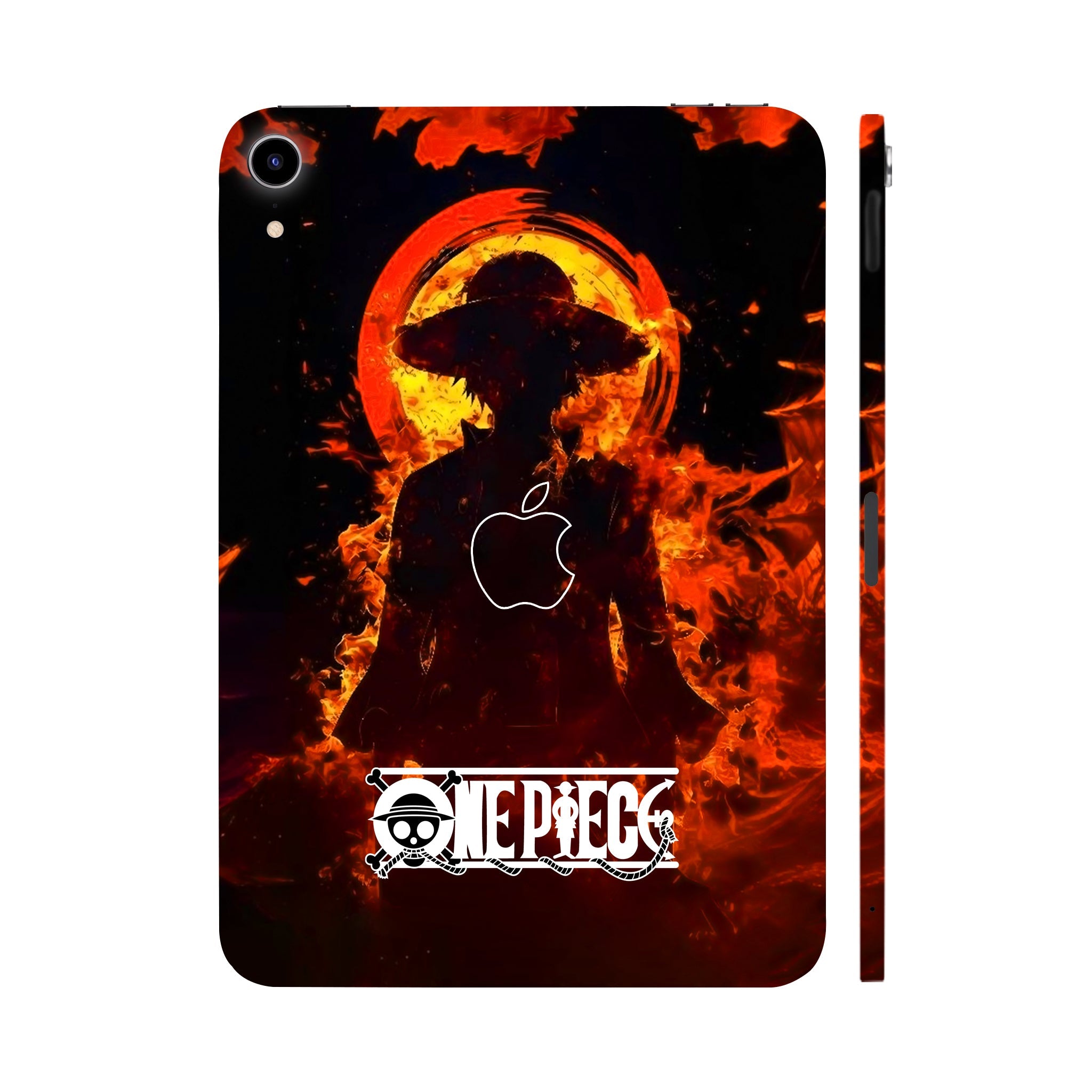 Apple Ipad Air 11 M3 2025 Monkey D. Luffy Fiery Silhouette Anime Tablet Skins