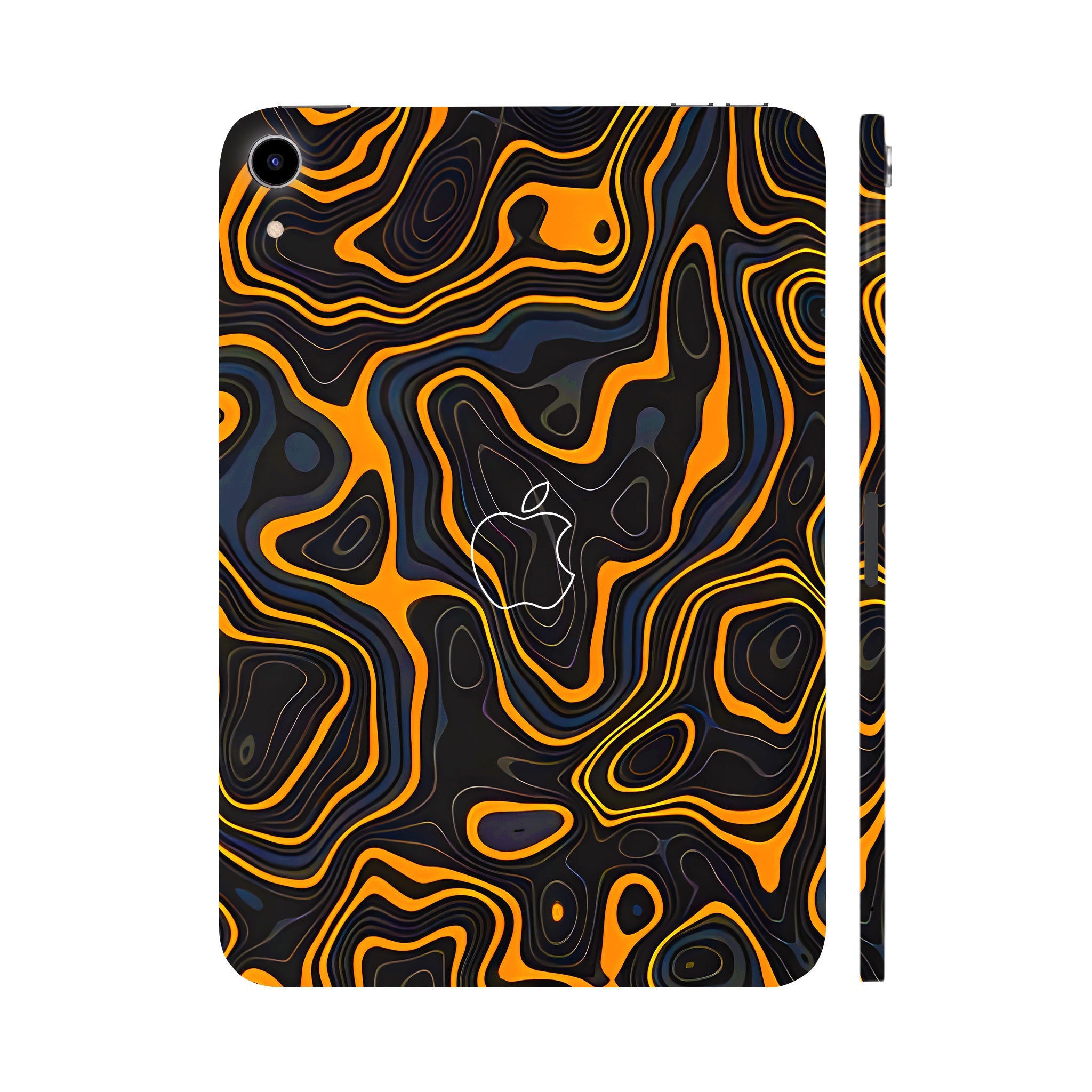 Apple Ipad Air 11 M3 2025 Amber Topographic Waves Tablet Skins