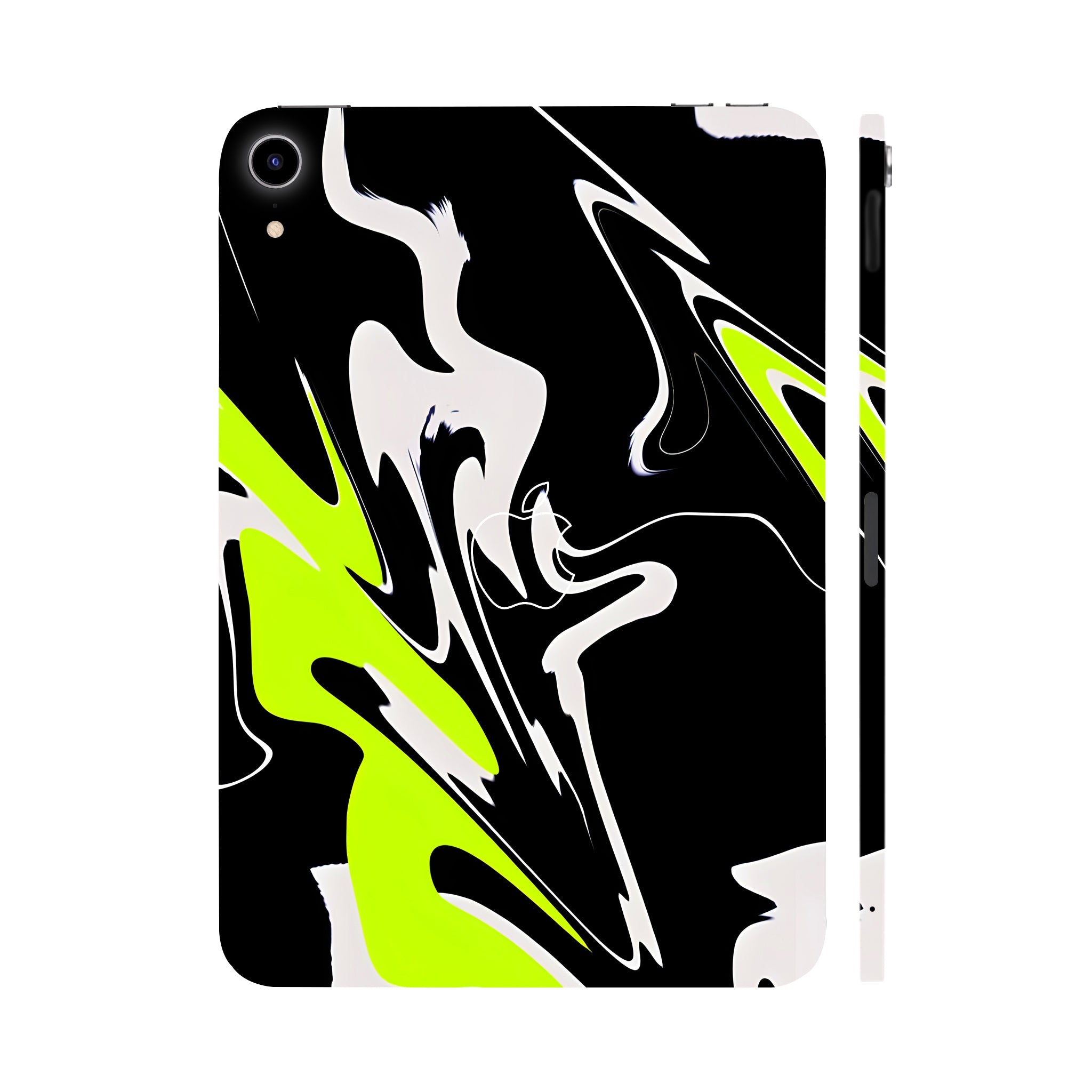 Apple Ipad Air 11 M3 2025 Neon Green and Black Pattern Tablet Skins