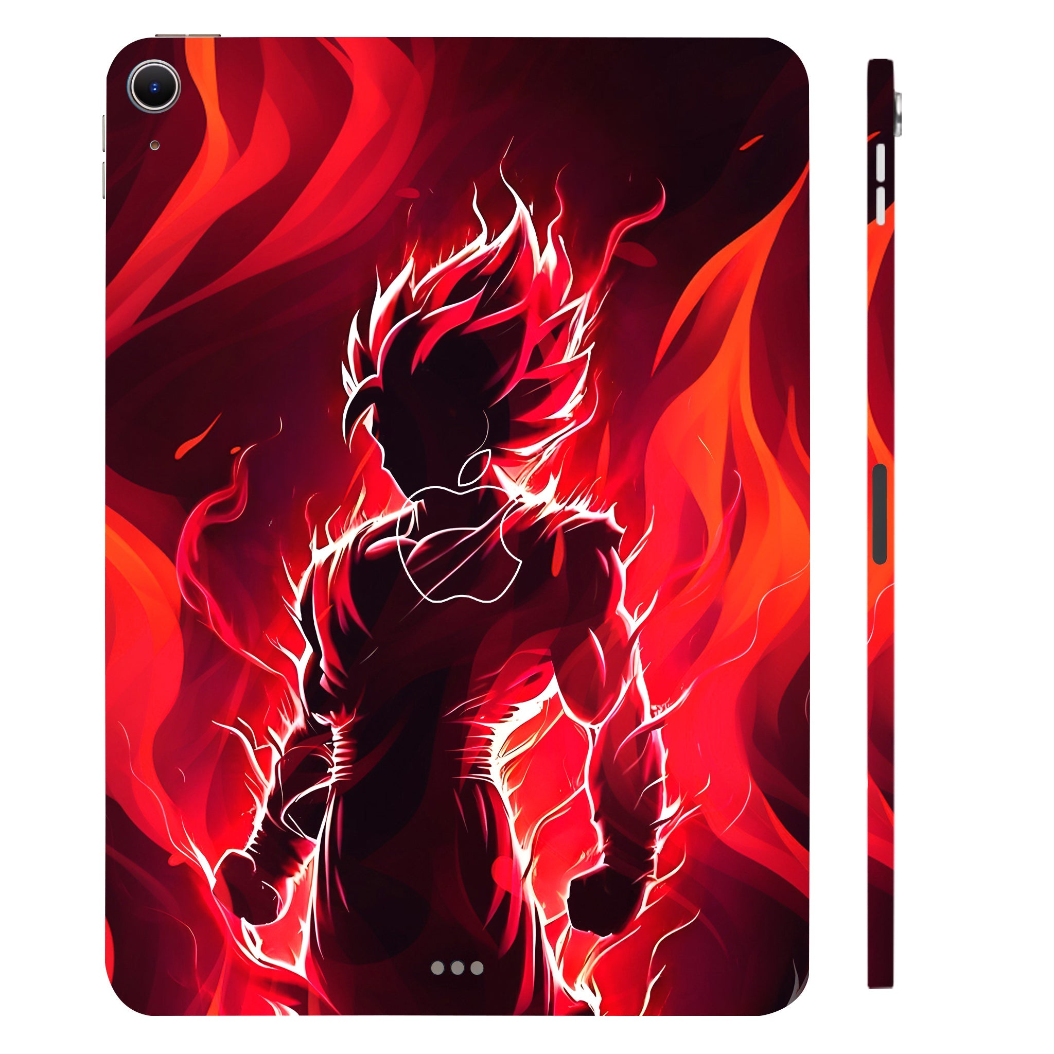 Apple iPad Air 13 M2 2024 Goku in Fiery Red Anime 3D Tablet Skin