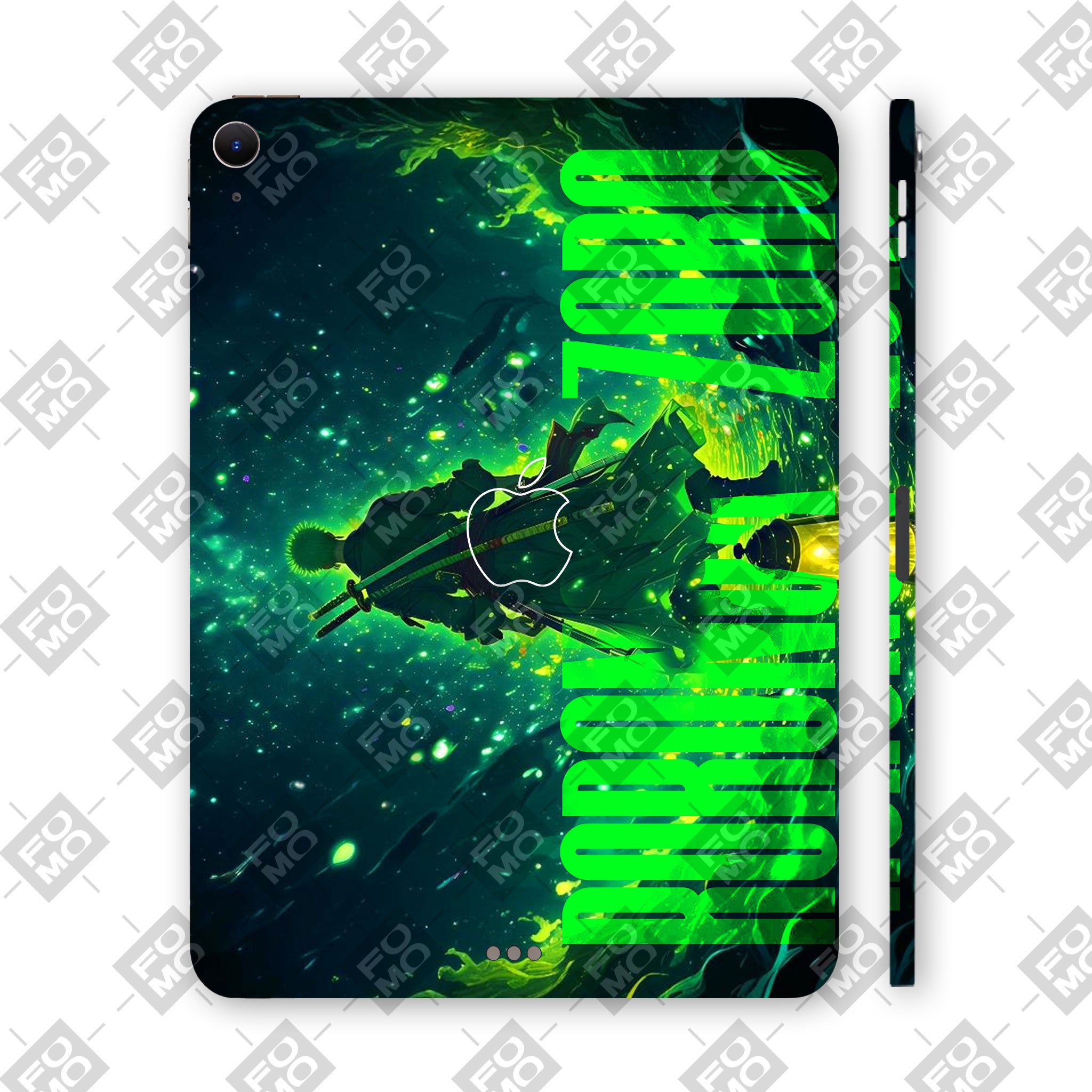 Apple iPad Air 13 M2 2024 Roronoa Zoro Green Fury Anime Tablet Skins