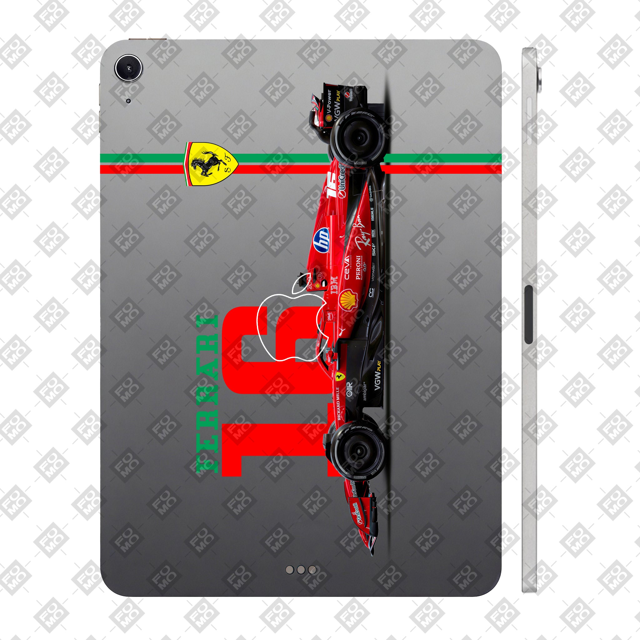 Apple iPad Air 13 M2 2024 Transparent Ferrari Flame Tablet Skin