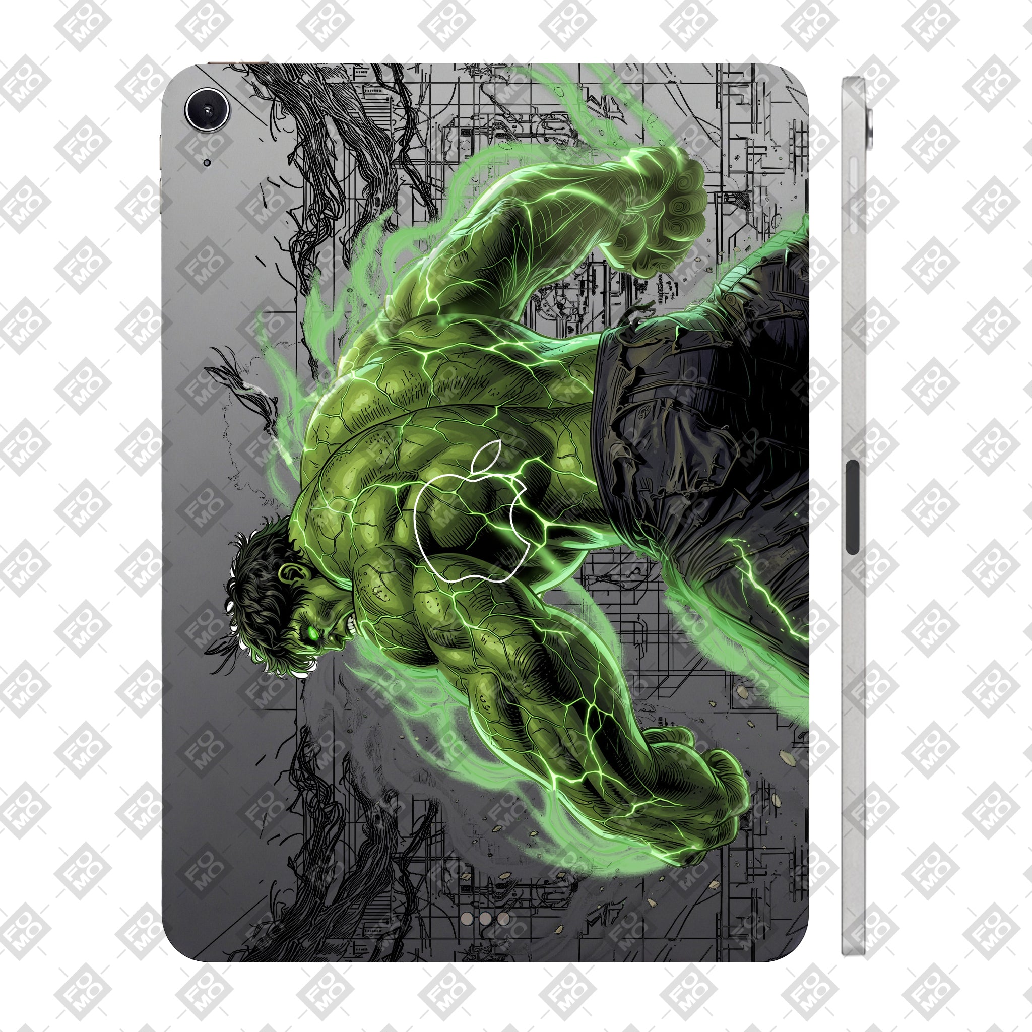 Apple iPad Air 13 M2 2024 Transparent Hulk Smash Tablet Skin