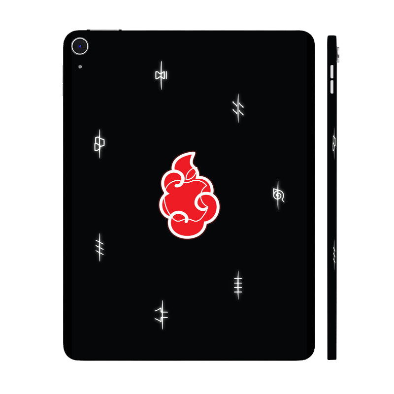 Apple iPad Air 13 M4 2026 Akatsuki Logo Naruto Anime Tablet Skin