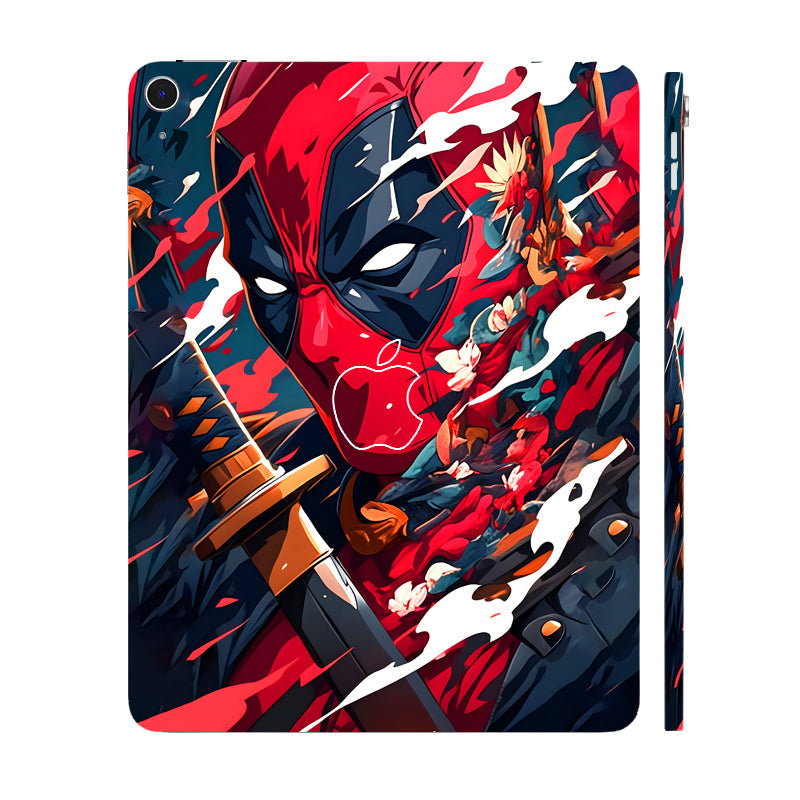 Apple iPad Air 13 M3 2025 Deadpool Artful Chaos with Katana Movies Tablet Skins