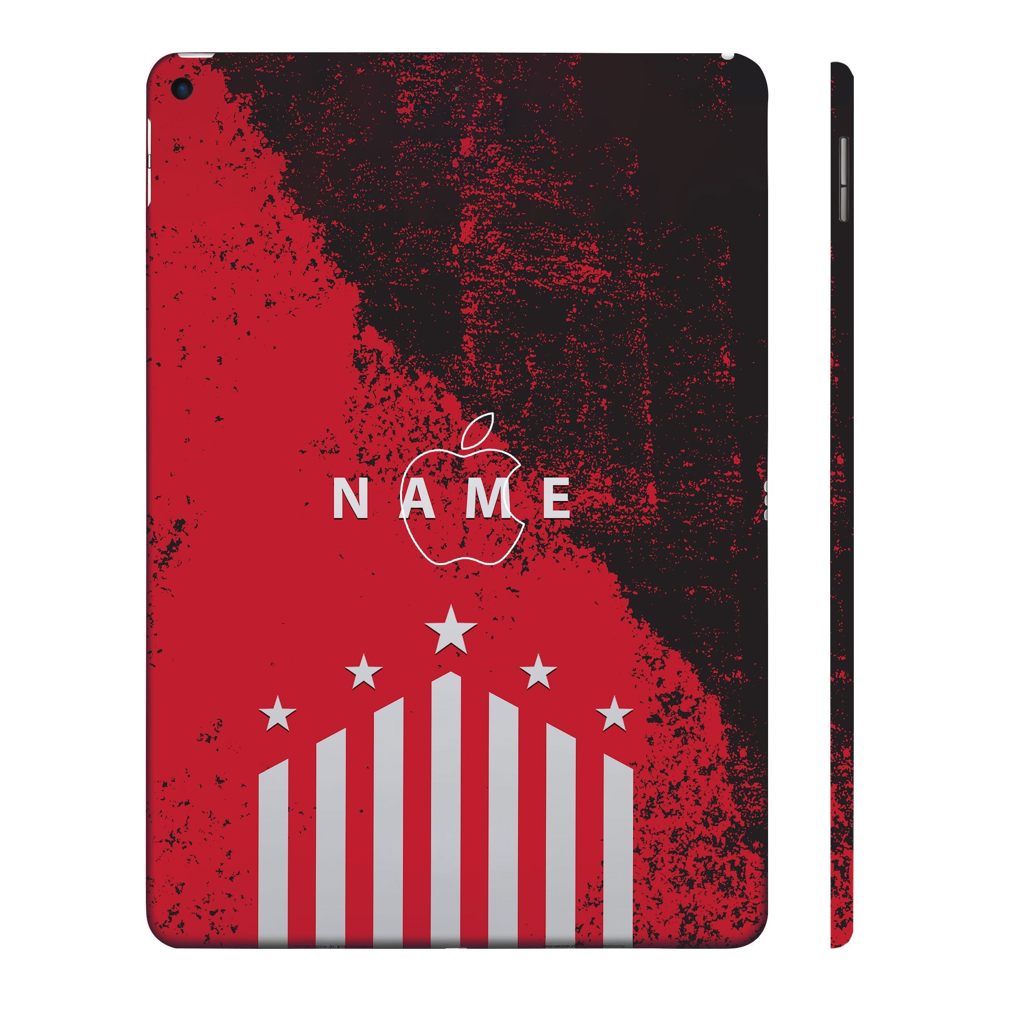 Apple iPad Air 3 2019 Captain Red with Name Tablet Skins