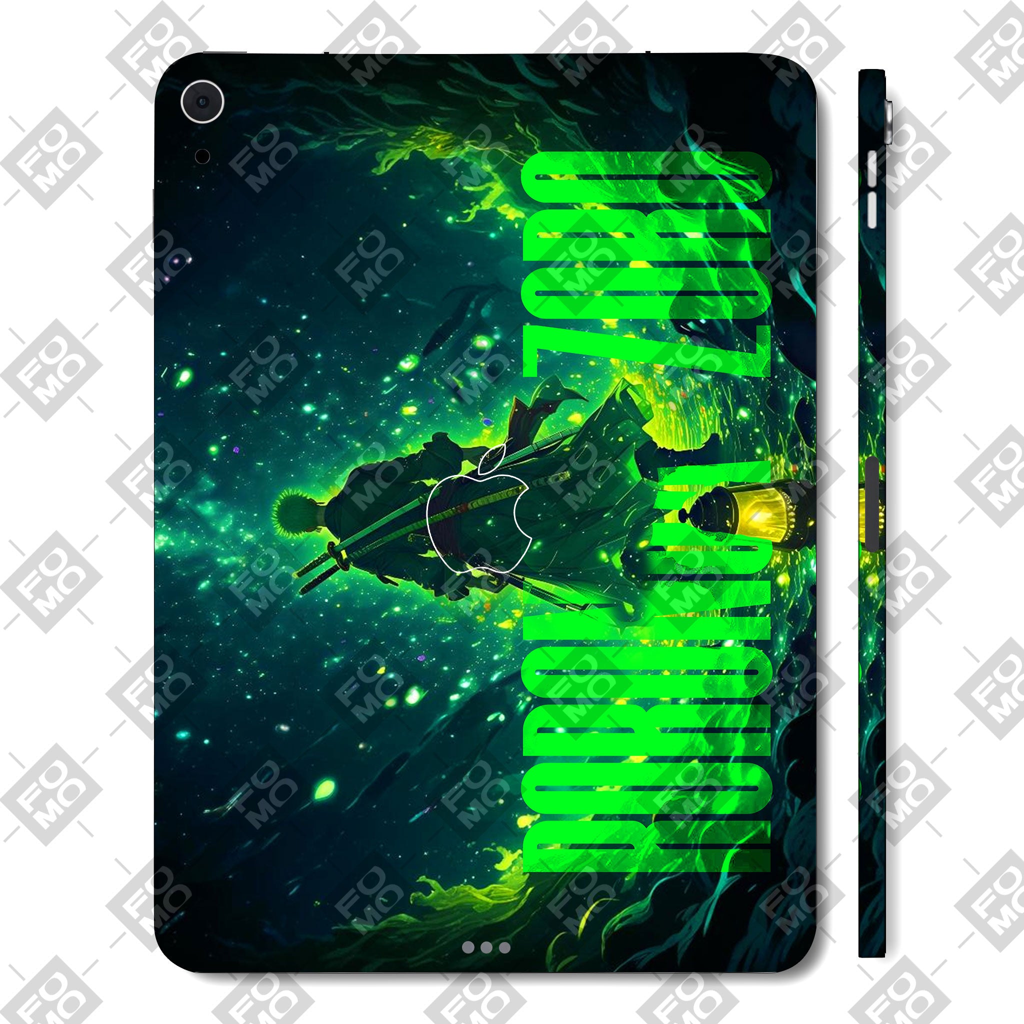 Apple iPad Air 4th Gen 2020 Roronoa Zoro Green Fury Anime Tablet Skins
