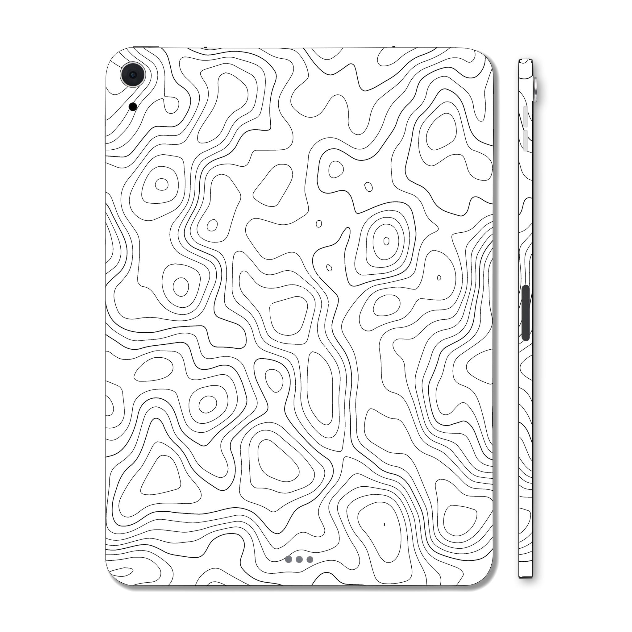 Apple iPad Air 4th Gen 2020 White Contour Design Tablet Skins