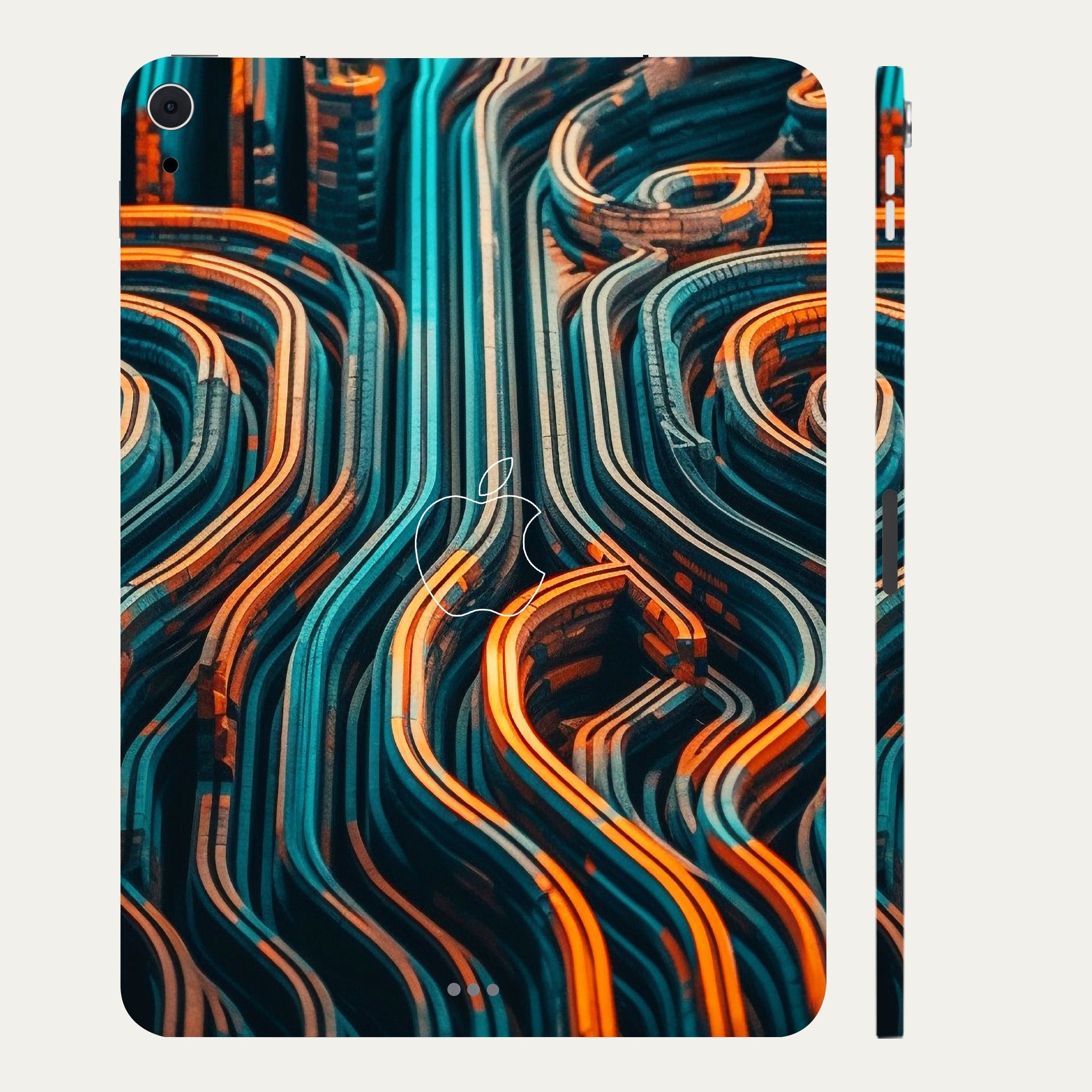 Apple iPad Air 4th Gen 2020 Glowing Stripes in Modern Set Tablet Skins
