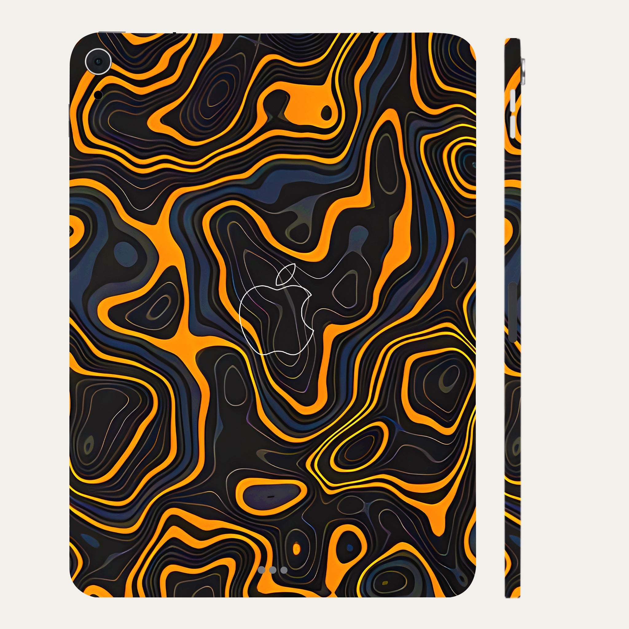 Apple iPad Air 4th Gen 2020 Amber Topographic Waves Tablet Skins