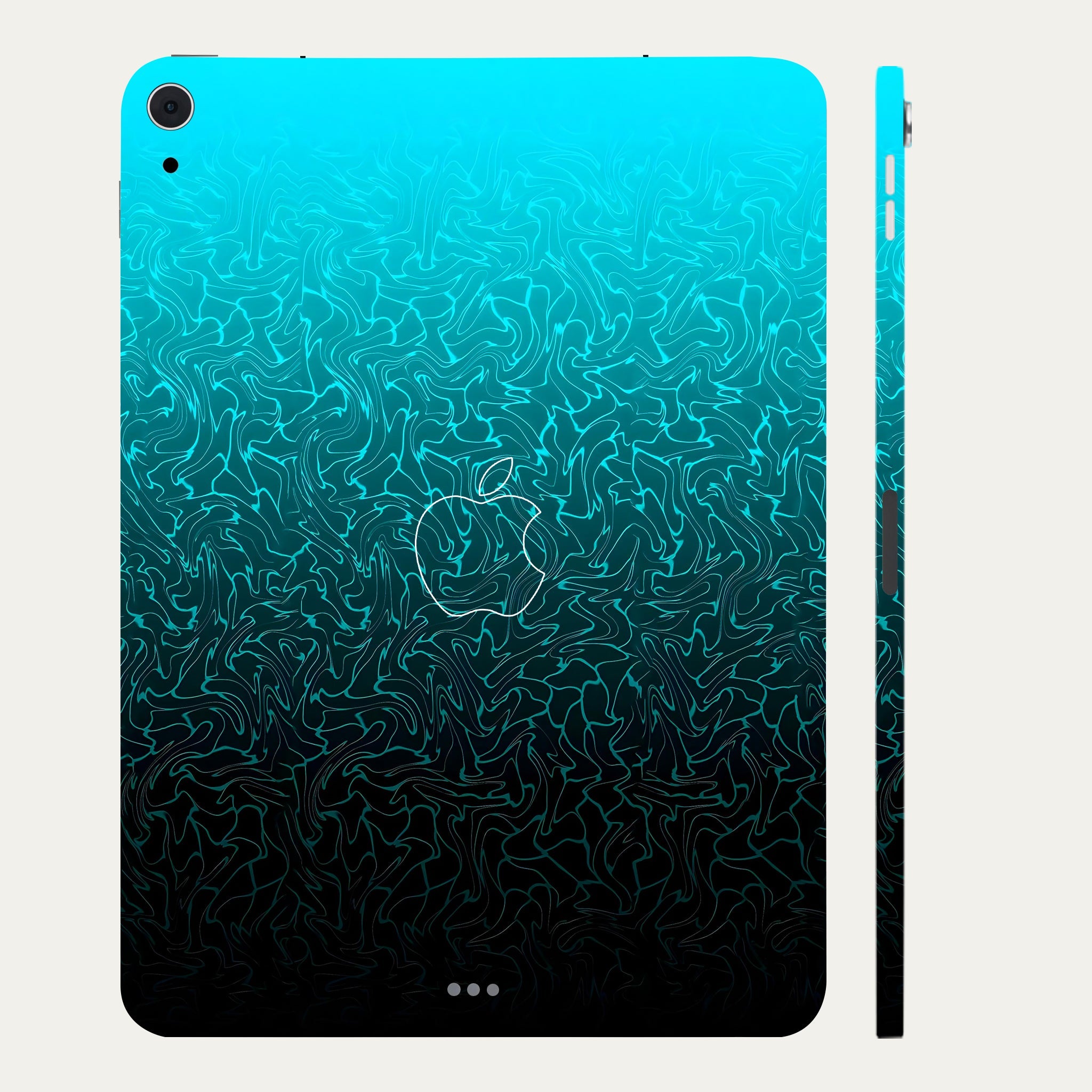 Apple iPad Air 4th Gen 2020 Cyan Blue to Black Gradient Tablet Skins