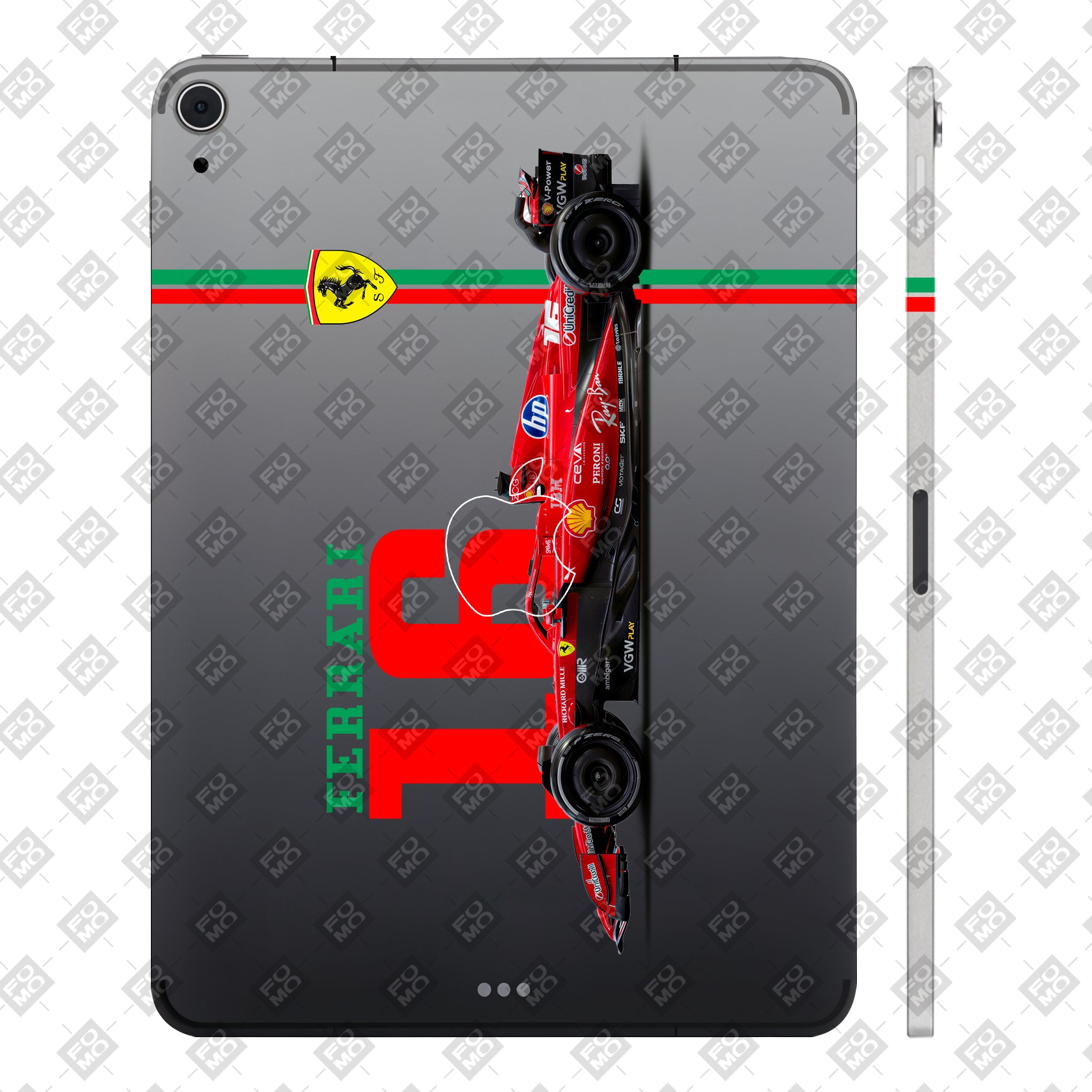 Apple iPad Air 5th Gen 2022 Transparent Ferrari Flame Tablet Skin