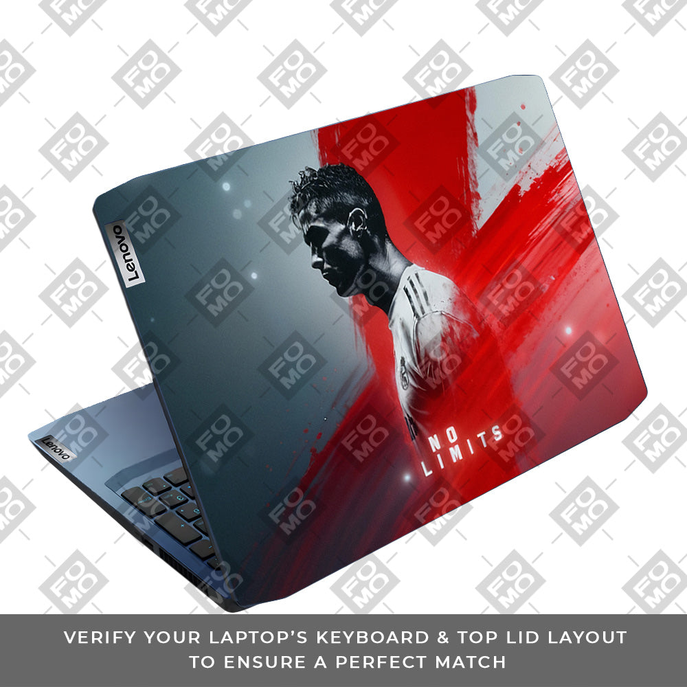No Limits Ronaldo Spirit Lenovo IdeaPad Gaming 3 15ARH05 and 15IMH05 Laptop Skin