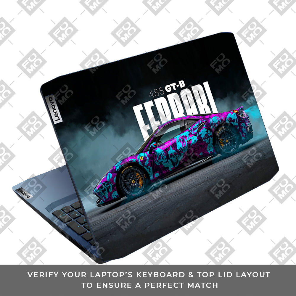 Psycho Drive Ferrari 488 Lenovo IdeaPad Gaming 3 15ARH05 and 15IMH05 Laptop Skin