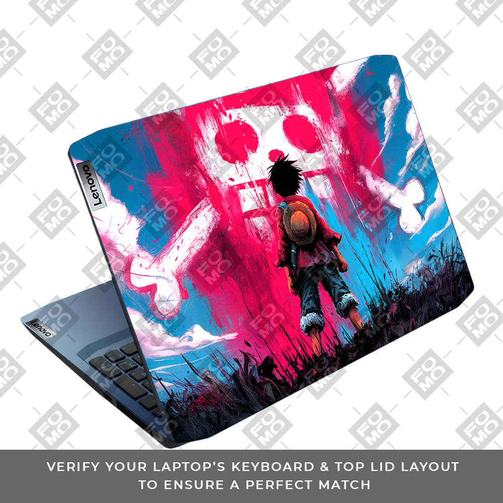 Straw Hat Graffiti One Piece Lenovo IdeaPad Gaming 3 15ARH05 and 15IMH05 Laptop Skin