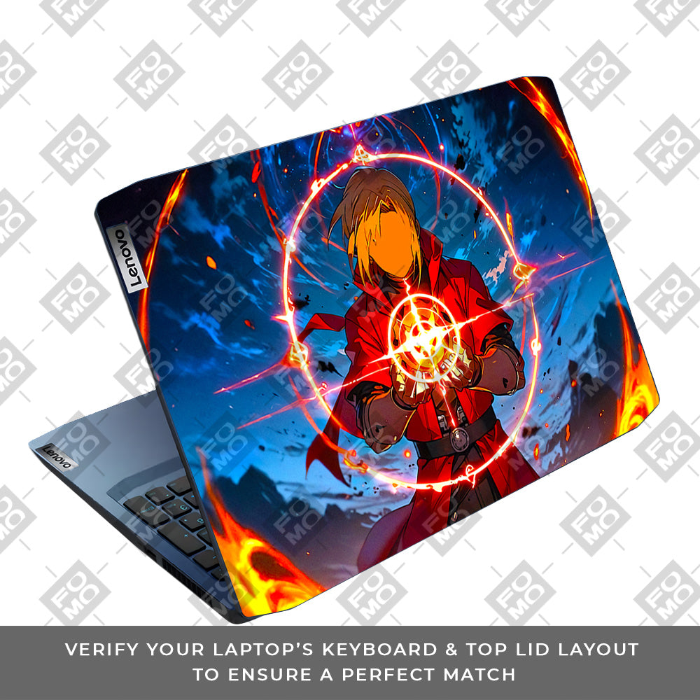 Edward Elric Fullmetal Alchemist Lenovo IdeaPad Gaming 3 15ARH05 and 15IMH05 Laptop Skin