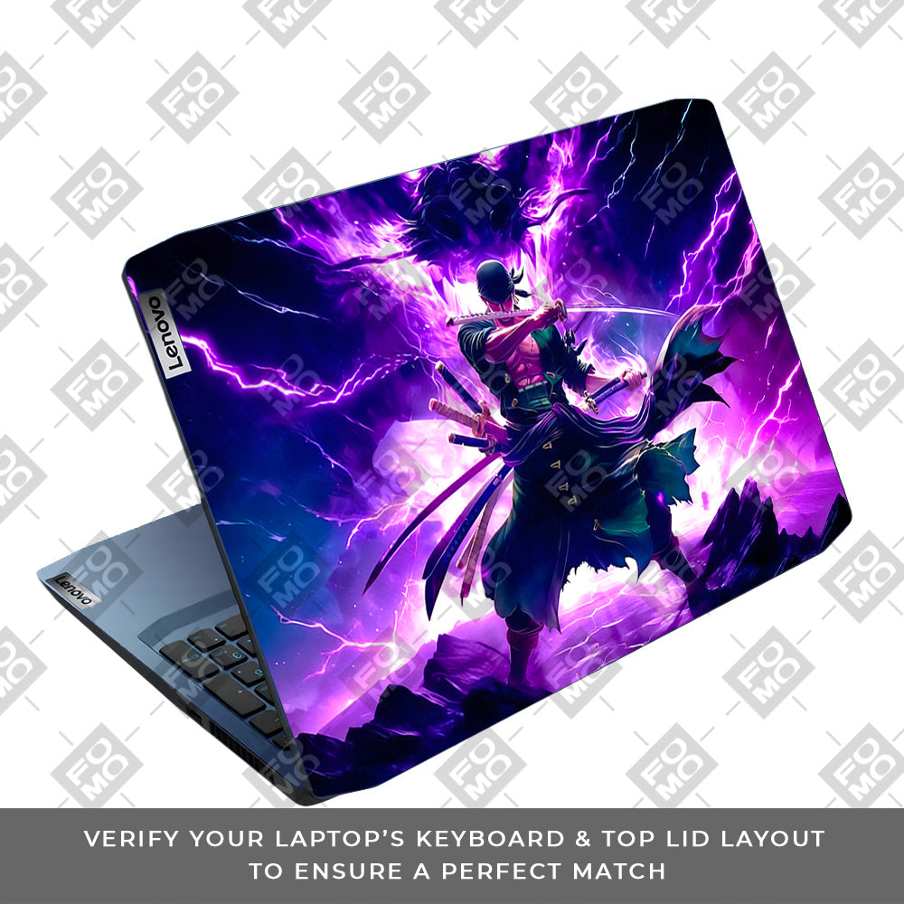 Roronoa Zoro Hell Mode Lenovo IdeaPad Gaming 3 15ARH05 and 15IMH05 Laptop Skin