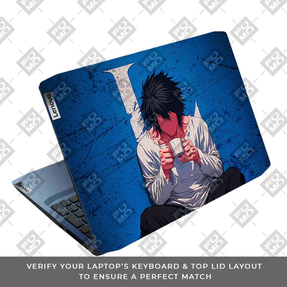 Death Note L Lawliet Lenovo IdeaPad Gaming 3 15ARH05 and 15IMH05 Laptop Skin