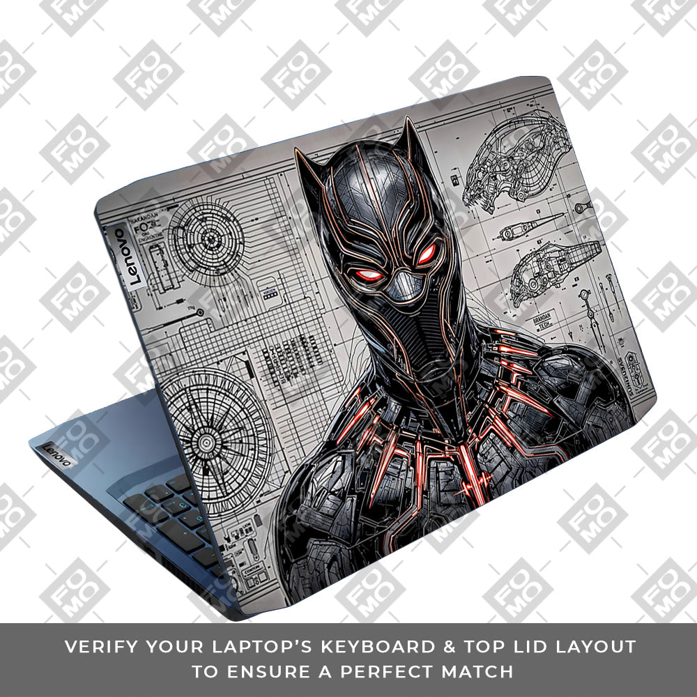 Black Panther Vibranium Tech Lenovo IdeaPad Gaming 3 15ARH05 and 15IMH05 Laptop Skin