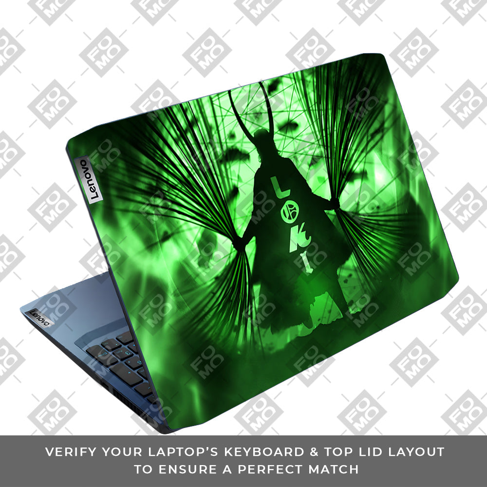 Loki's Green Aura Lenovo IdeaPad Gaming 3 15ARH05 and 15IMH05 Laptop Skin