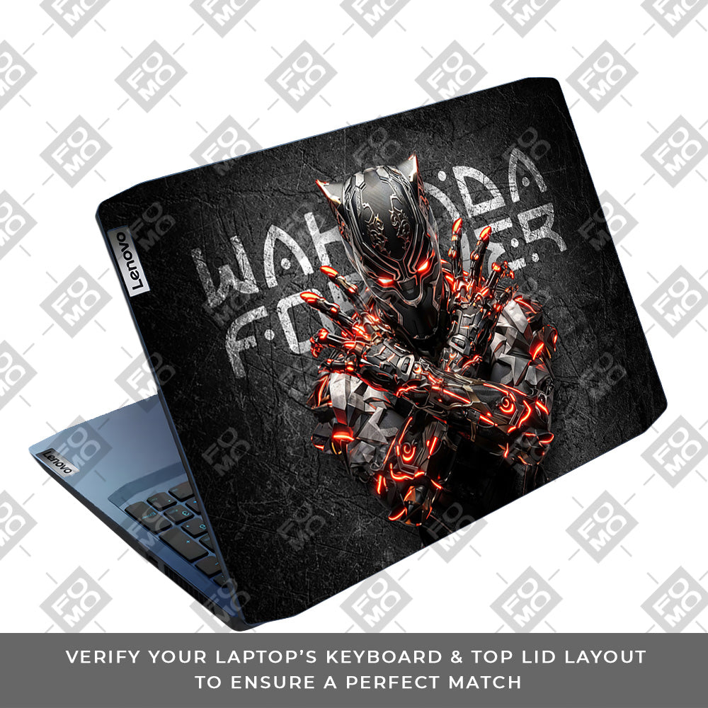 Black Panther Glowing Fury Lenovo IdeaPad Gaming 3 15ARH05 and 15IMH05 Laptop Skin