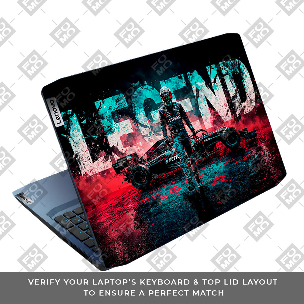 F1 Legend Racer Lenovo IdeaPad Gaming 3 15ARH05 and 15IMH05 Laptop Skin