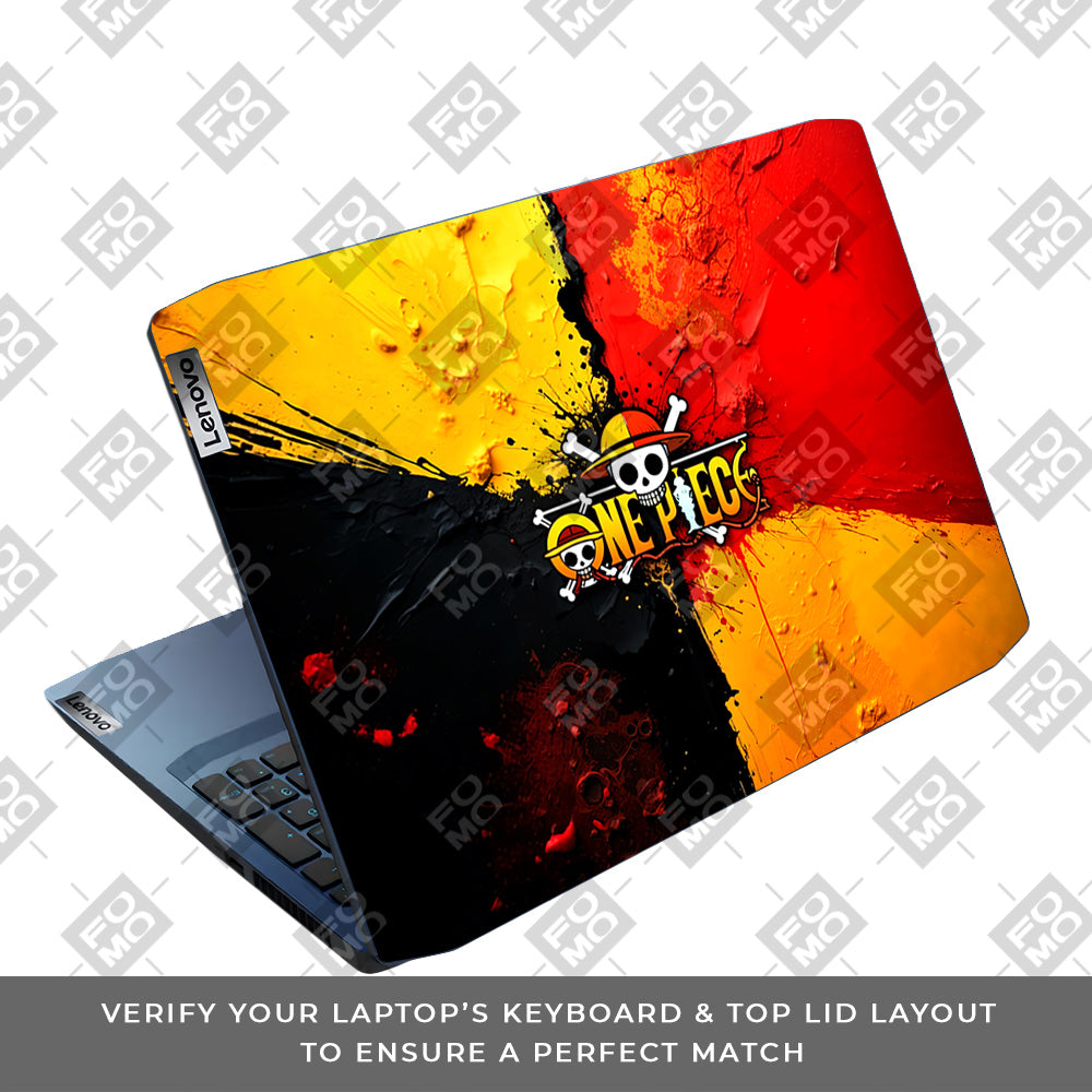 One Piece Paint Splash Lenovo IdeaPad Gaming 3 15ARH05 and 15IMH05 Laptop Skin