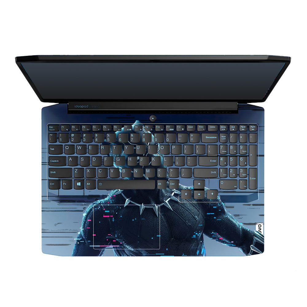 Transparent Glitchborne Panther Lenovo Ideapad Gaming 3 15ARH05 and 15IMH05 Laptop Skin