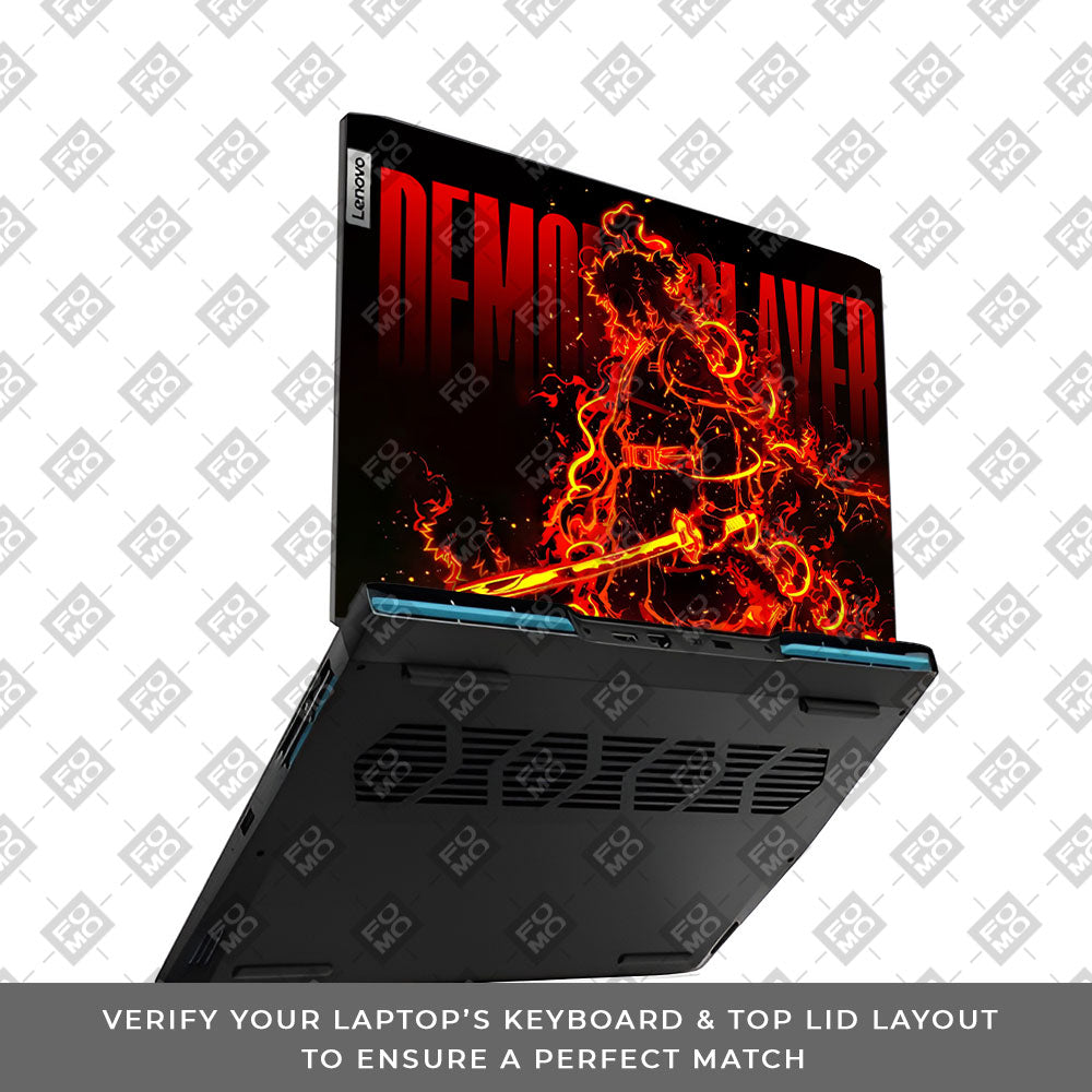 Rengoku Blazing Inferno Lenovo IdeaPad Gaming 3 15ARH7 and 15IAH7 Laptop Skin