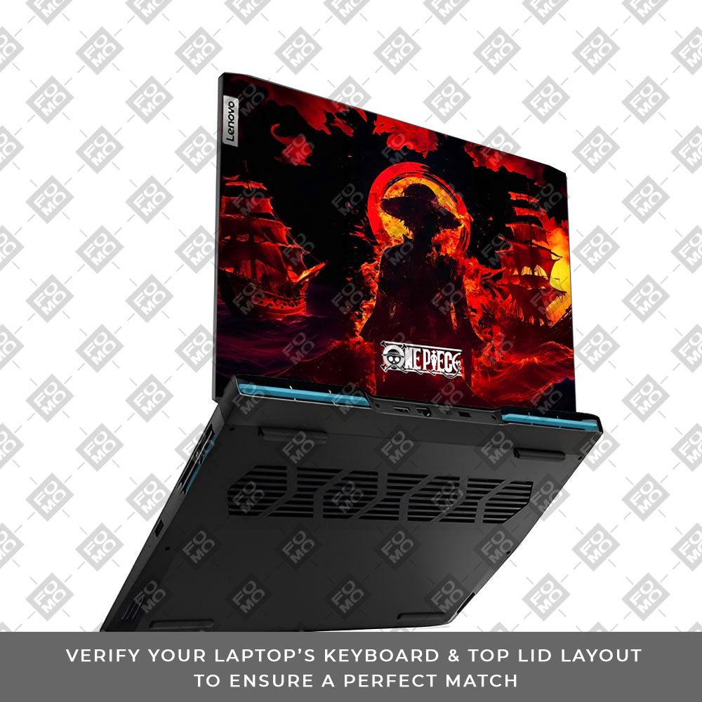Luffy's Burning Tide Lenovo IdeaPad Gaming 3 15ARH7 and 15IAH7 Laptop Skin