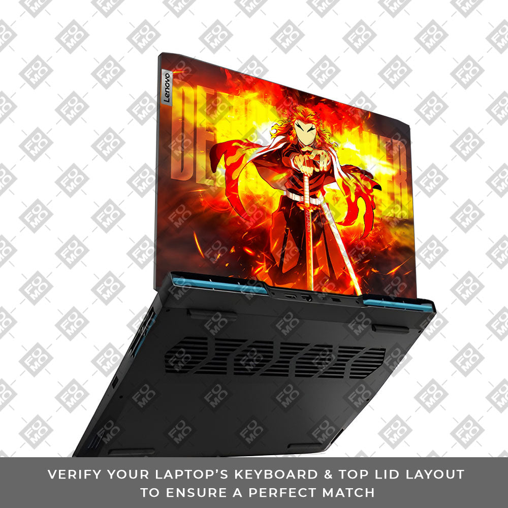 Flame Hashira Rengoku Lenovo IdeaPad Gaming 3 15ARH7 and 15IAH7 Laptop Skin