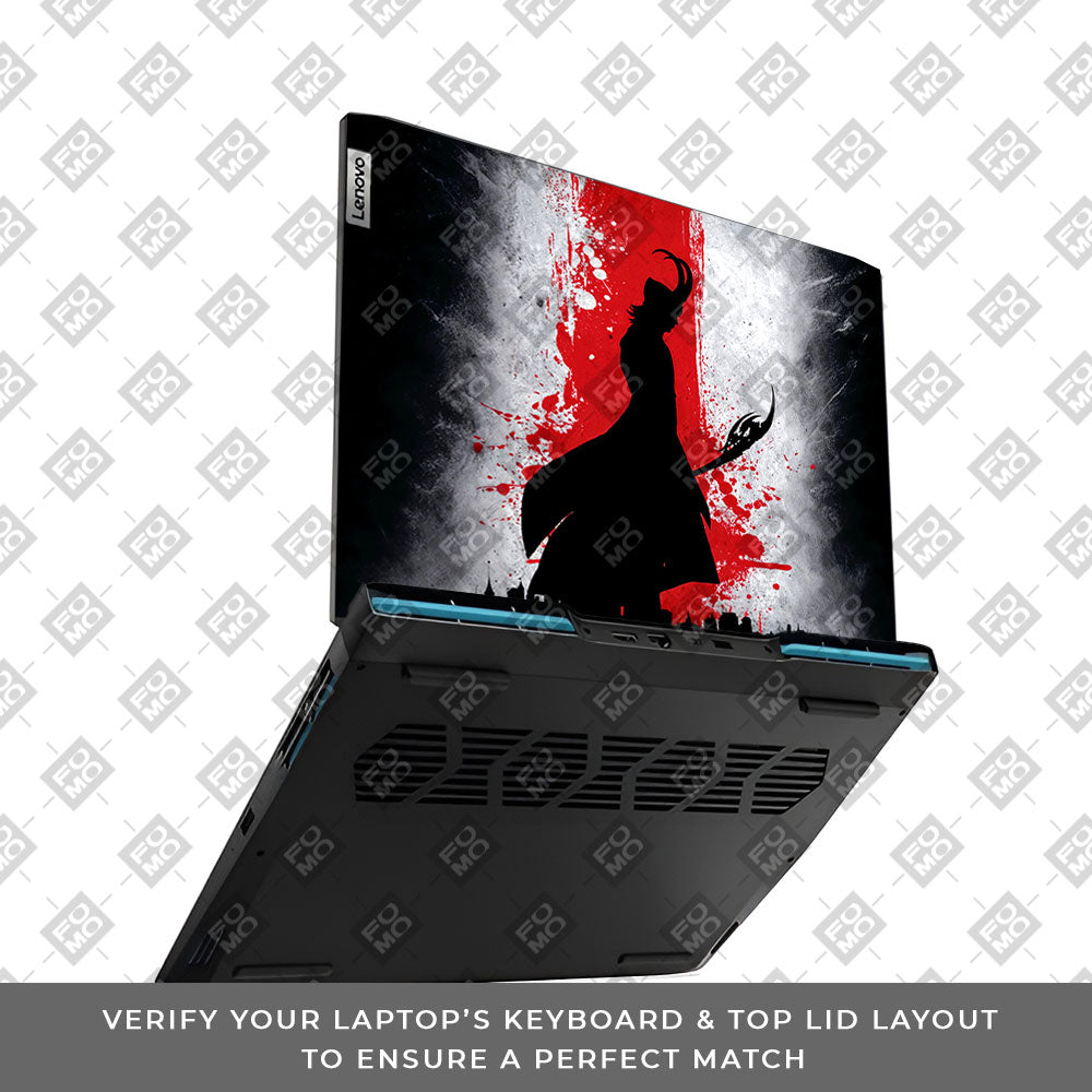 Loki Silhouette Red Strike Lenovo IdeaPad Gaming 3 15ARH7 and 15IAH7 Laptop Skin