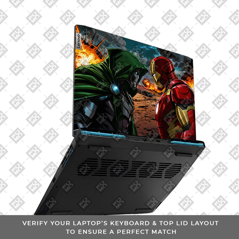 Iron Man vs Doom Lenovo IdeaPad Gaming 3 15ARH7 and 15IAH7 3D Laptop Skin