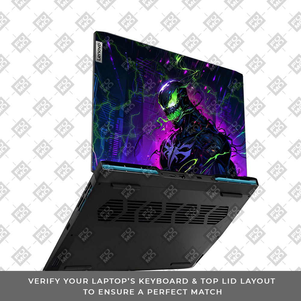 Venom Chaos Surge Lenovo IdeaPad Gaming 3 15ARH7 and 15IAH7 3D Laptop Skin