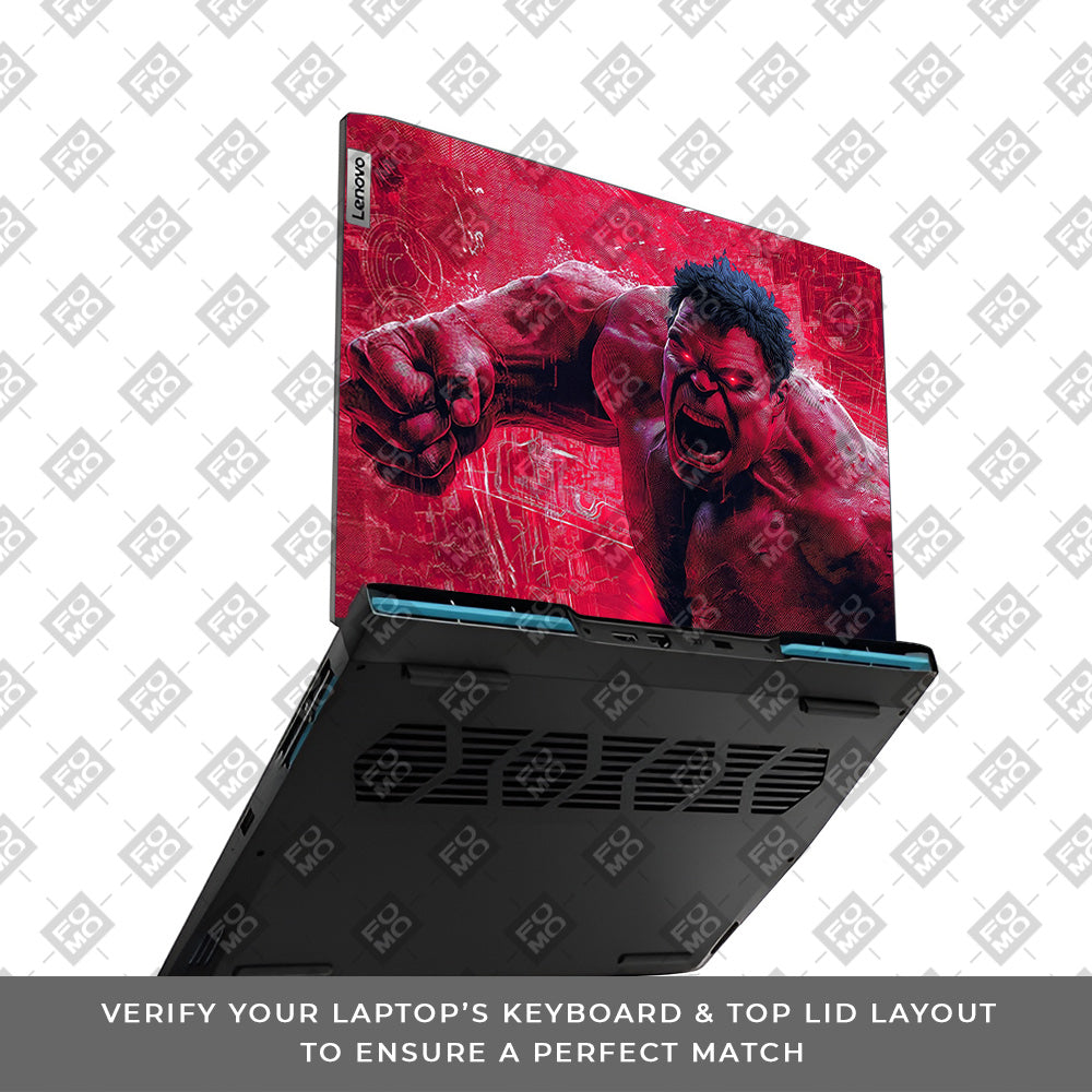 Gamma Rage Red Hulk Lenovo IdeaPad Gaming 3 15ARH7 and 15IAH7  Laptop Skin